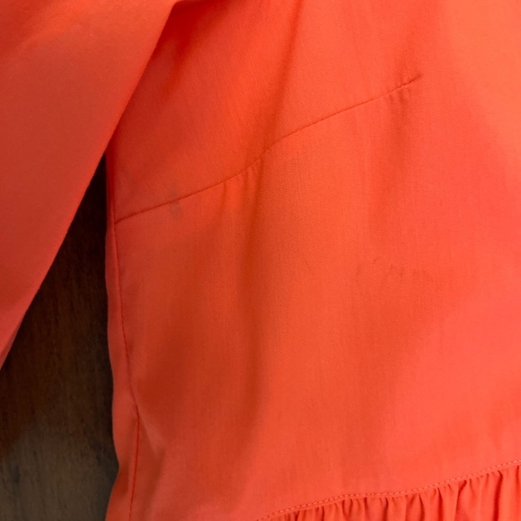 Cinq A Sept Lynn Dress Size 14 Coral Mini Layered Bow Easter Spring Ruffle NWT - Picture 11 of 16